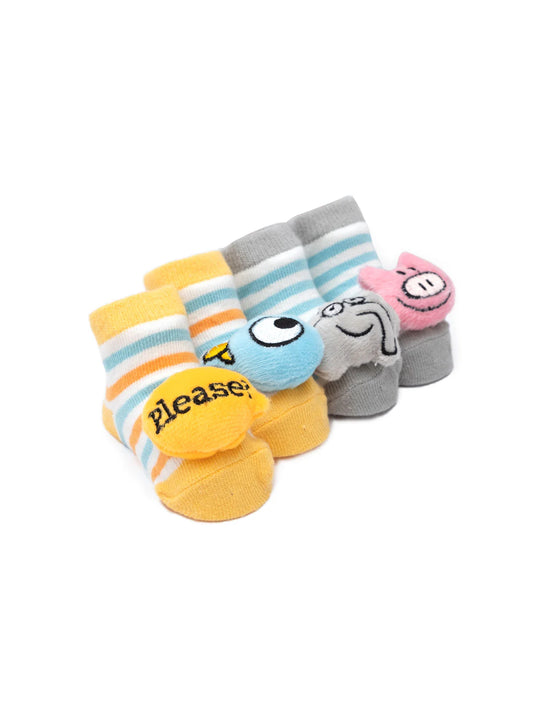 Mo Willems Baby Rattle Socks (2-pack) - 0-12m
