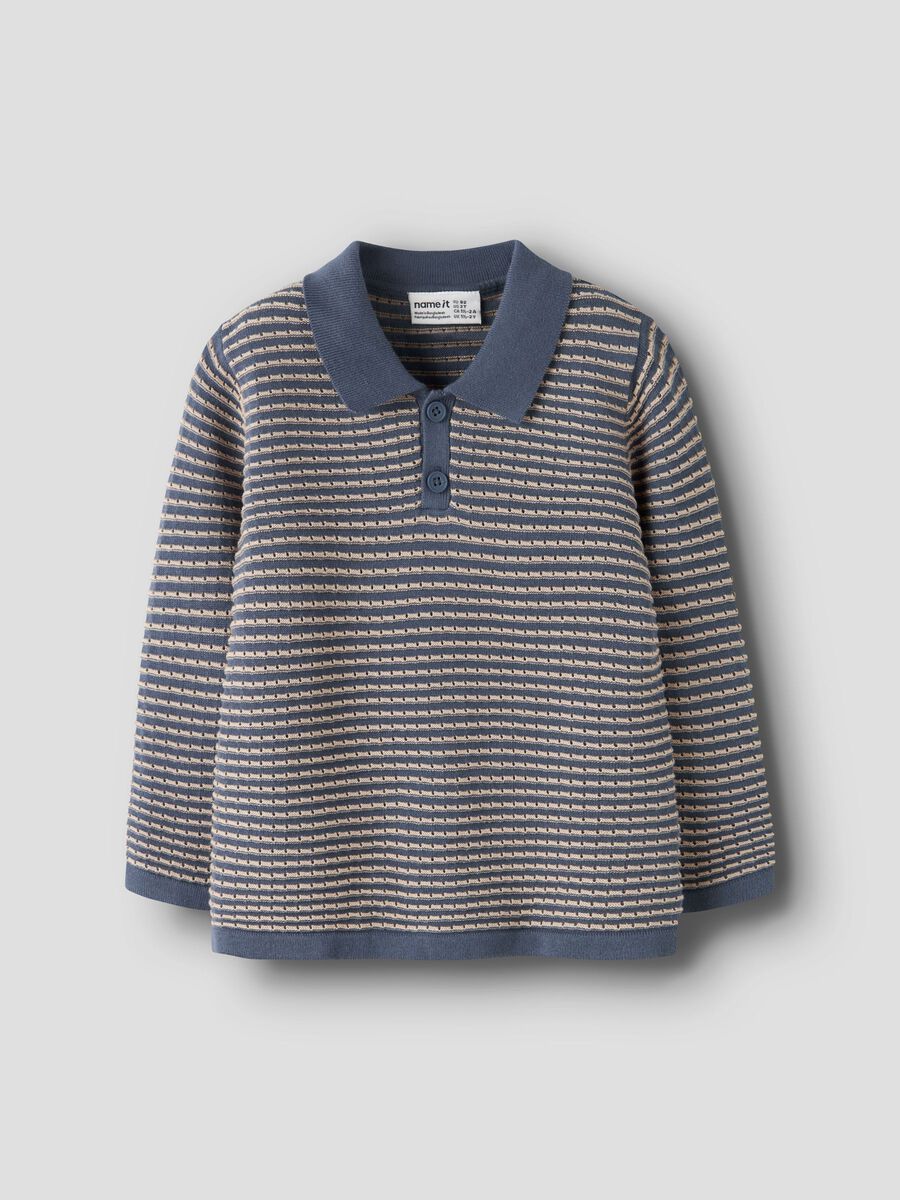 Polo Knitted Pullover - Vintage Indigo