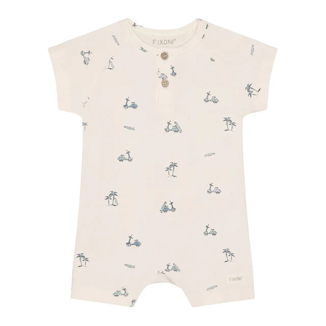 Scooter Print Romper