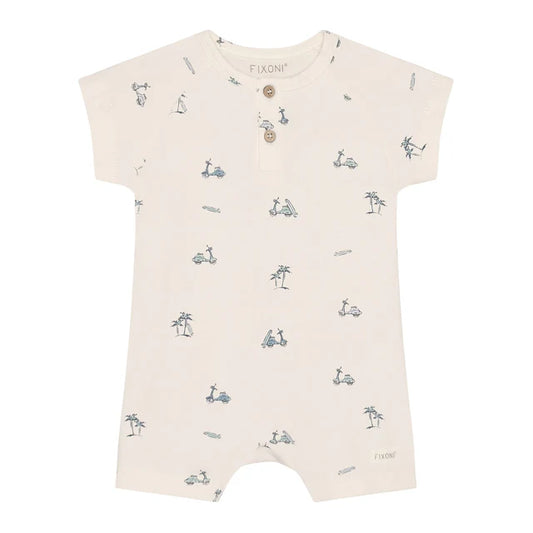 Scooter Print Romper
