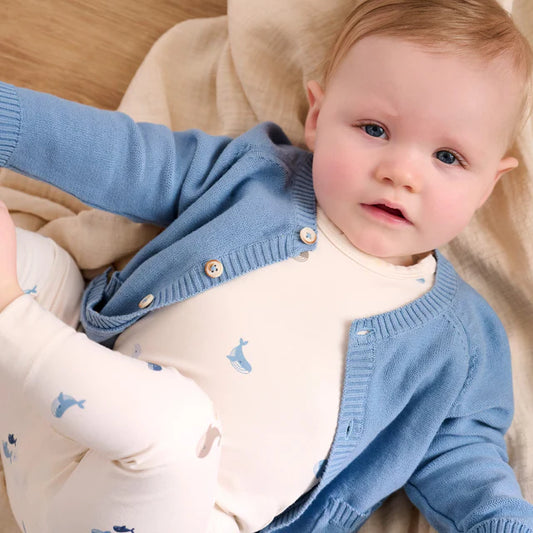 Fixoni Knit Cardigan - Blue