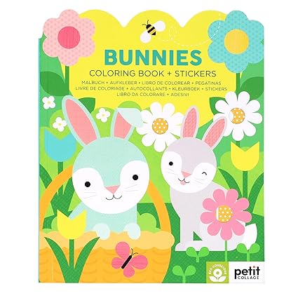 Coloring Book With Stickers - Bunnies