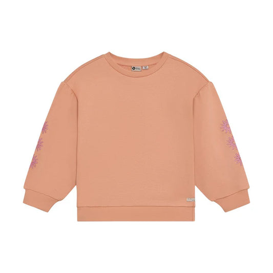 Daily Seven Girls Sweatshirt With Embroidered Sun Detail