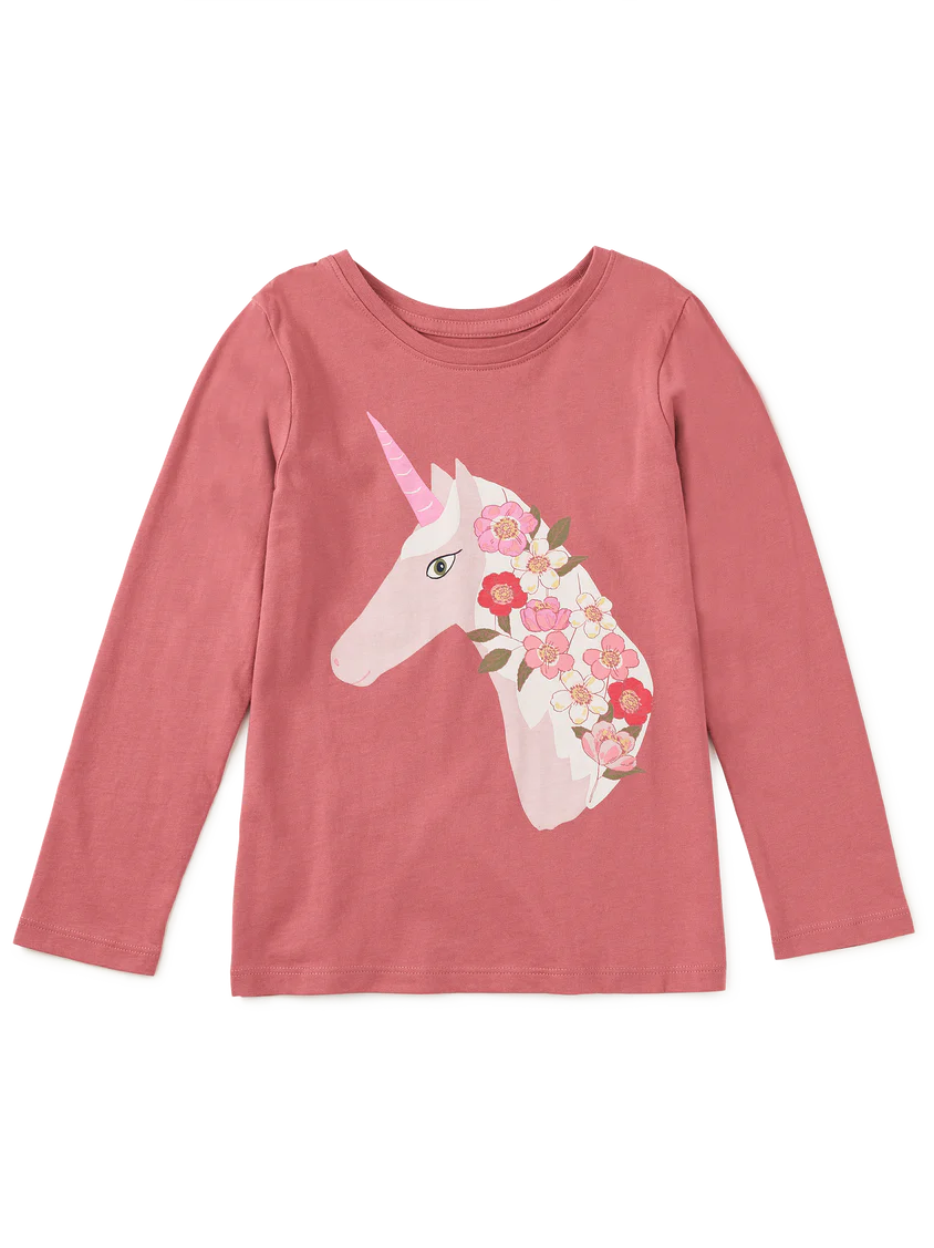 Floral unicorn graphic Tee