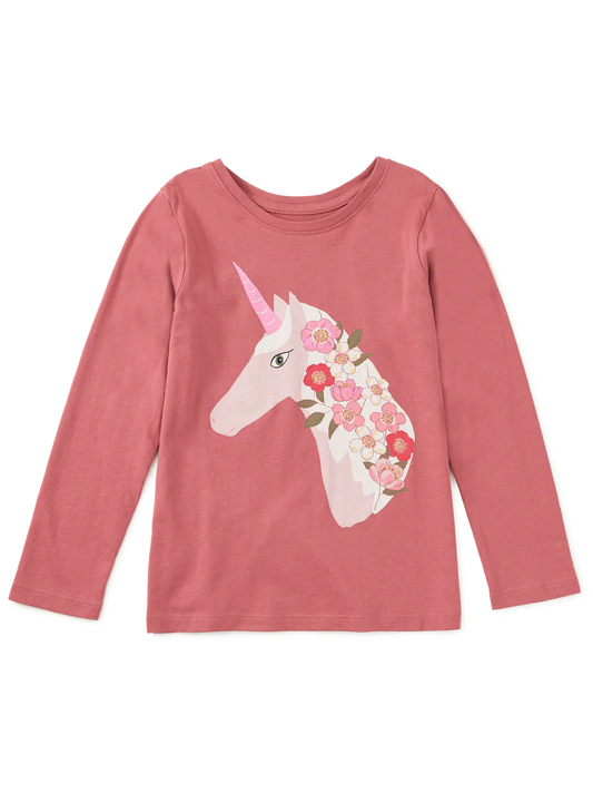 Floral unicorn graphic Tee