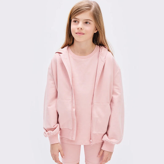 Rose Miles Basics Rose Girl's Zip-Up Hoodie