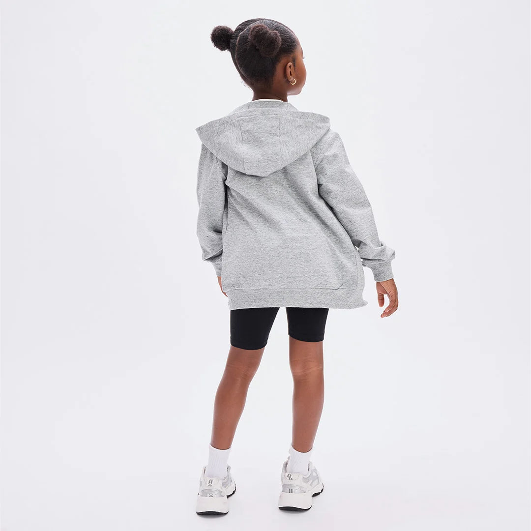 Heather Grey Miles Basics Zip-Up Hoodie