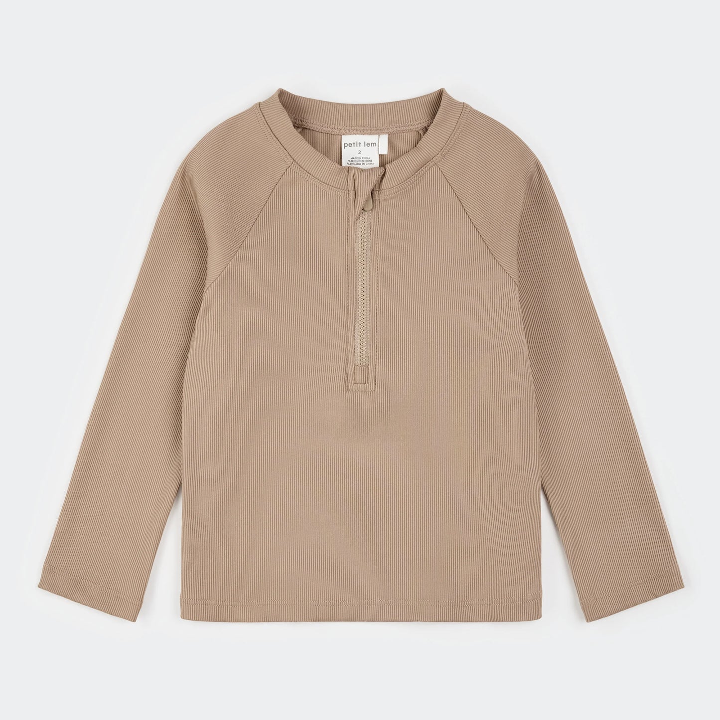 Taupe Half-Zip Rashguard