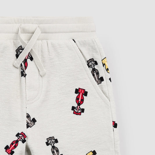 Race Cars on Grey Shorts