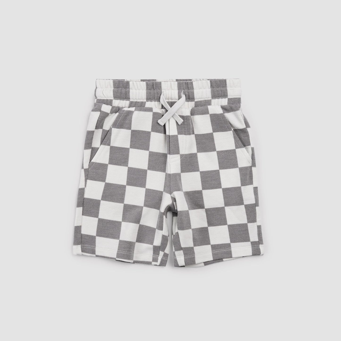 Dark Grey Checkerboard Shorts