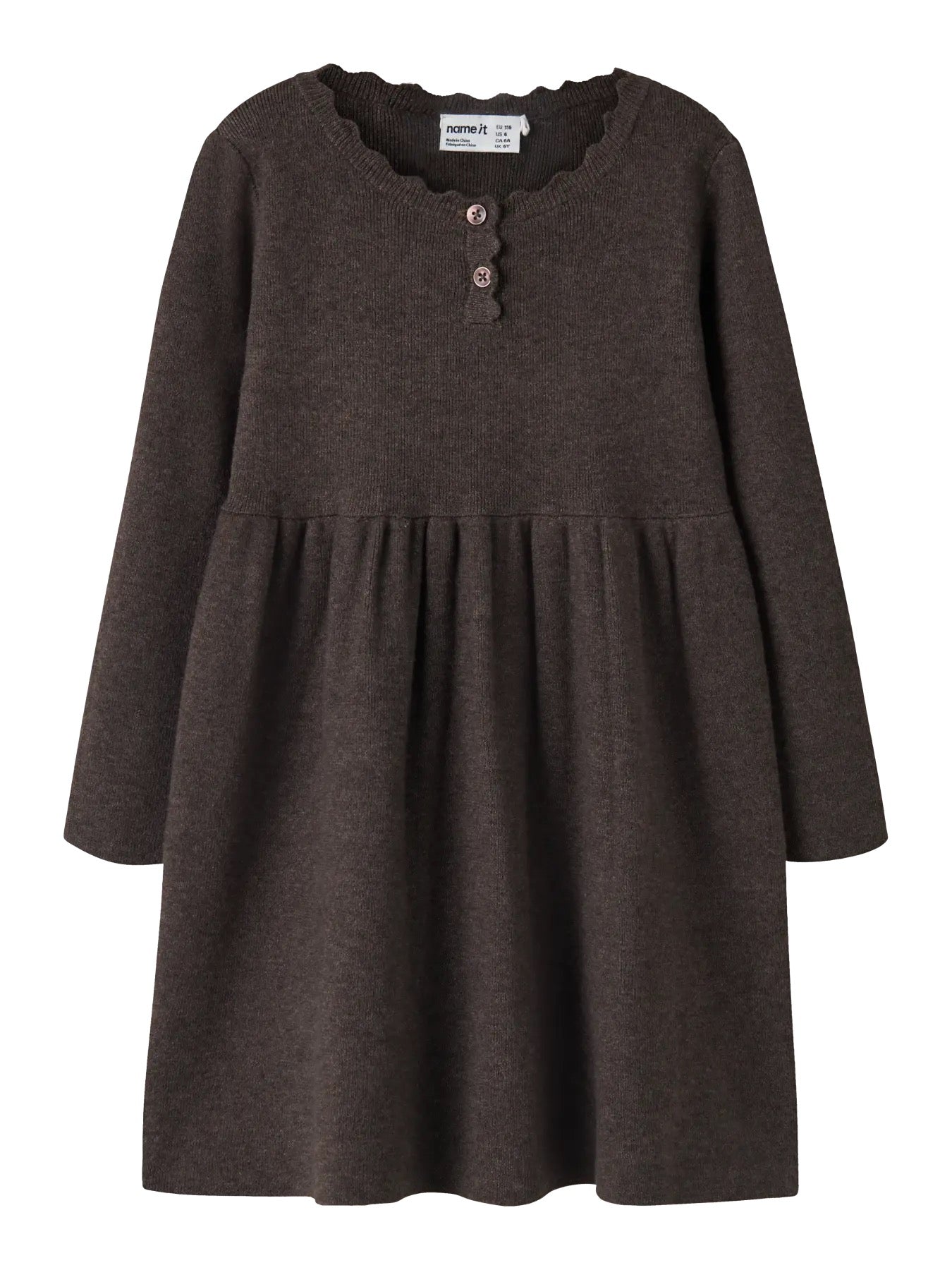 Nalie Knit Dress - Brown Melange