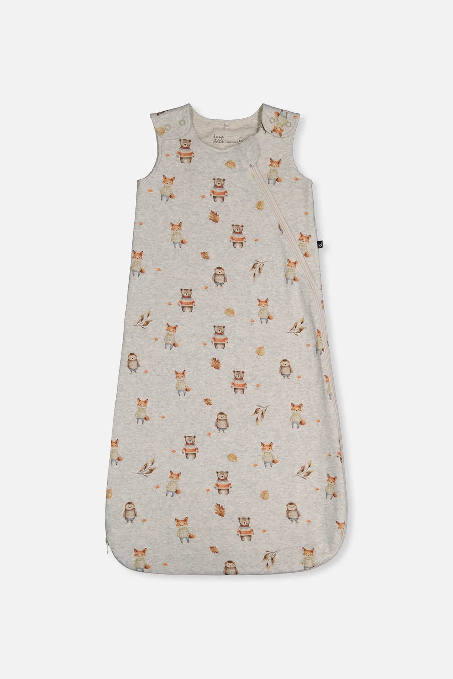 Organic Cotton Sleep Sack Beige Animal Print