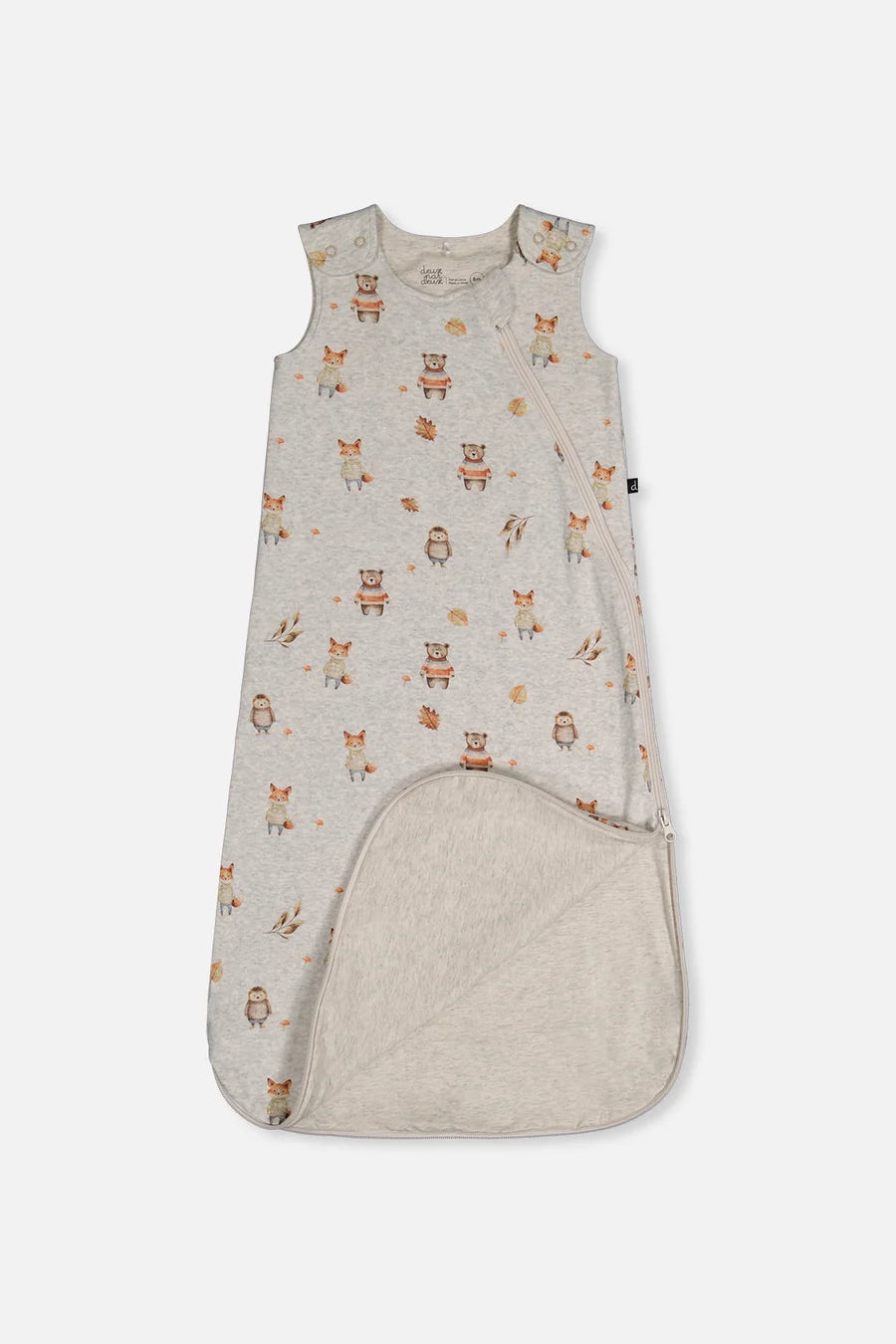 Organic Cotton Sleep Sack Beige Animal Print