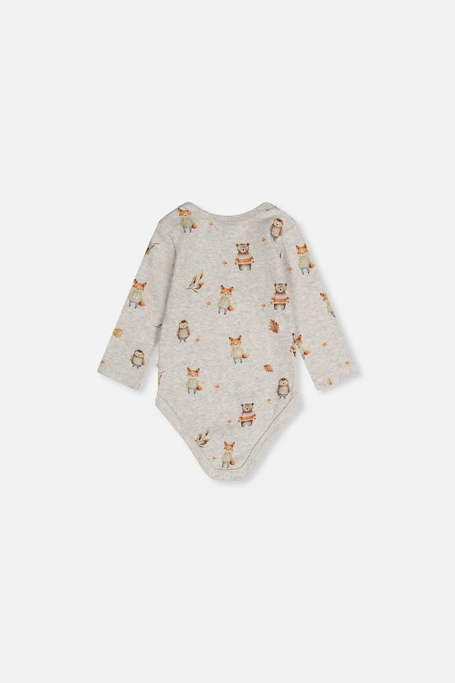 Organic Cotton Onesie Beige Animal Print