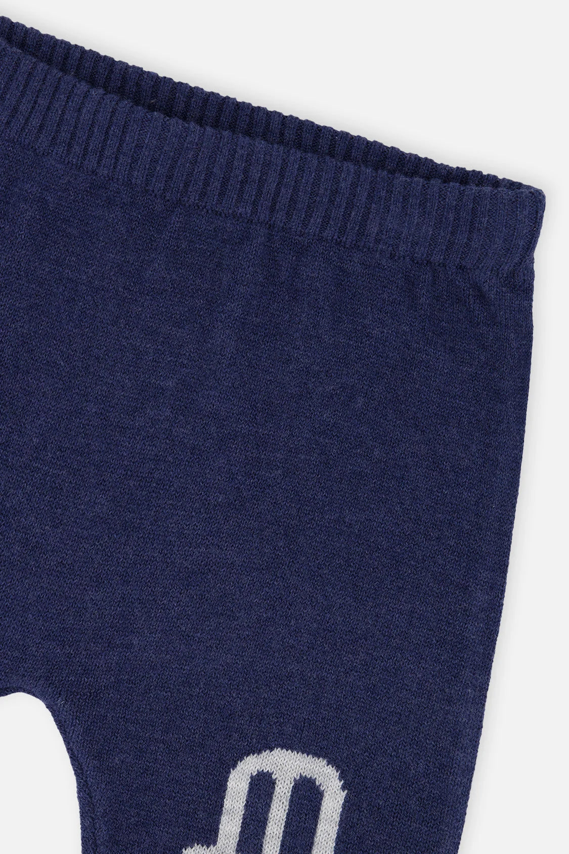 Knitted Top And Pants Set Blue And Orange