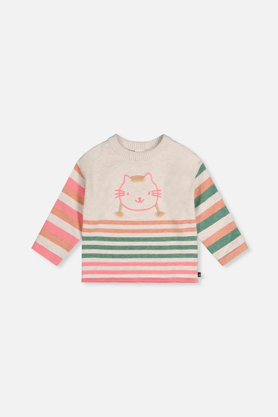 Knitted Stripe Sweater Off-White