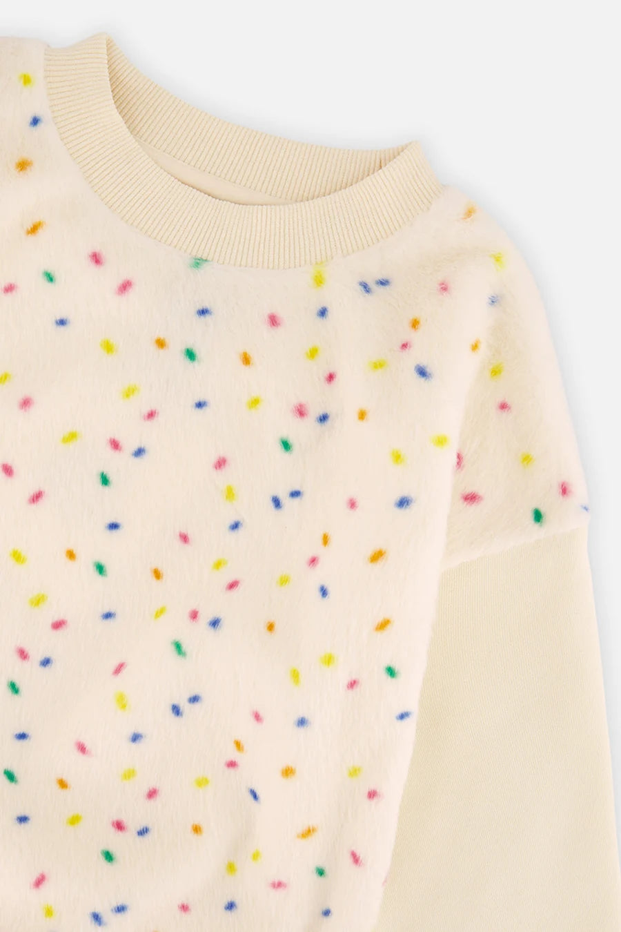 Bi-Material Sweater Off-White