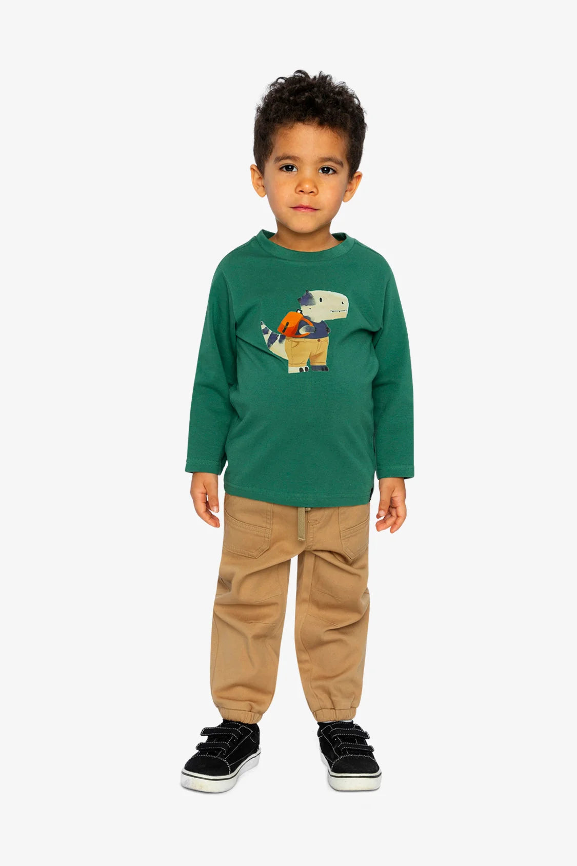Toddler Long Sleeve Organic Cotton T-Shirt Green