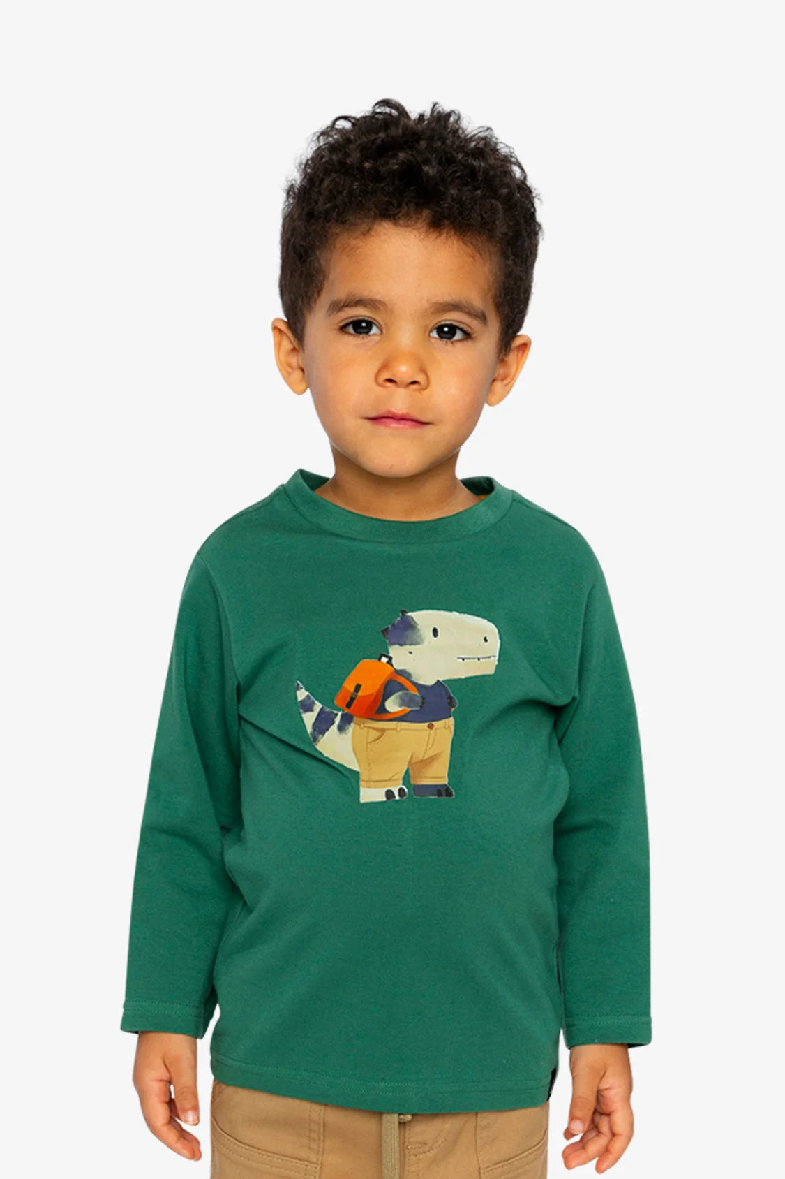 Toddler Long Sleeve Organic Cotton T-Shirt Green