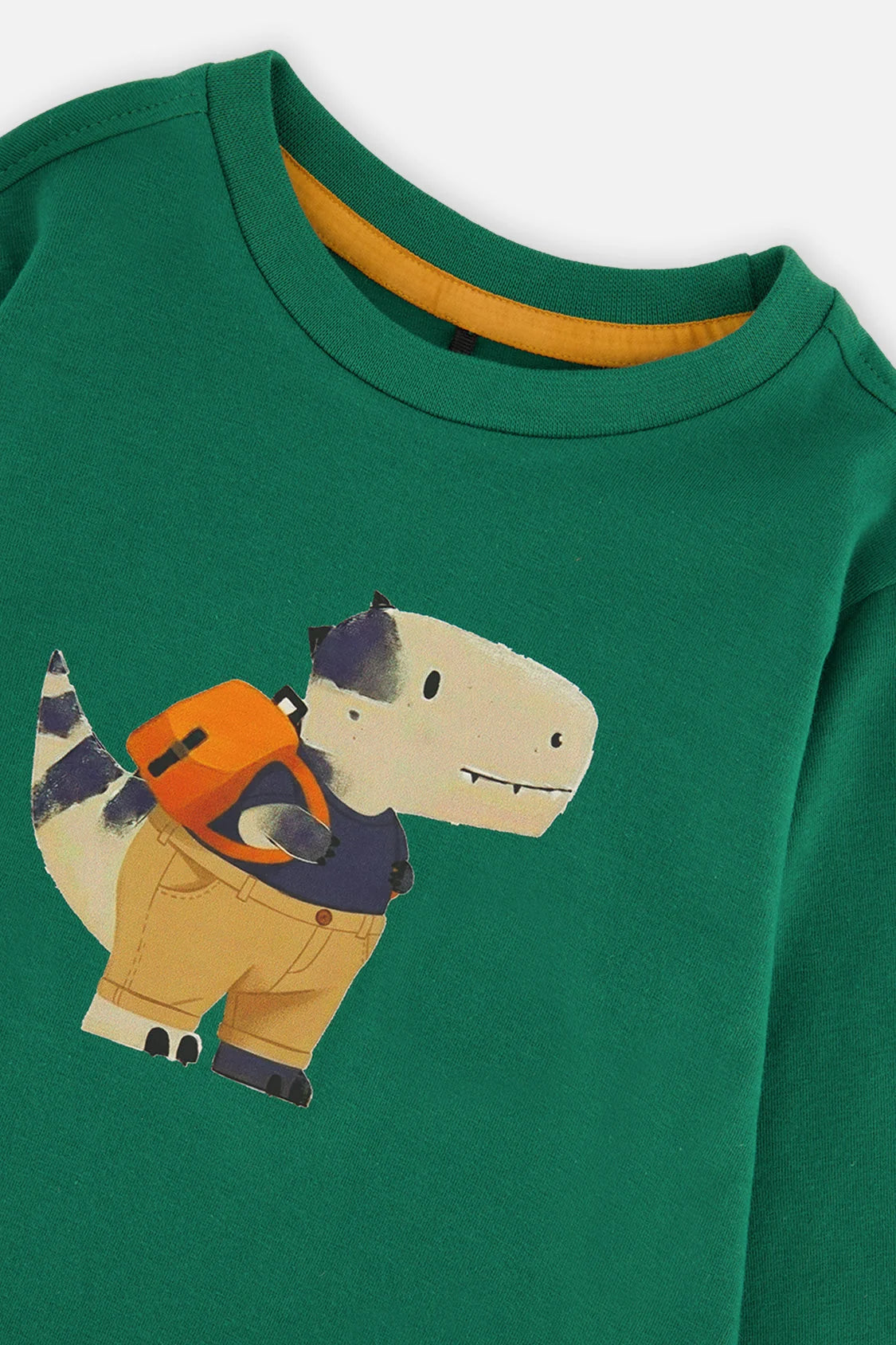 Toddler Long Sleeve Organic Cotton T-Shirt Green