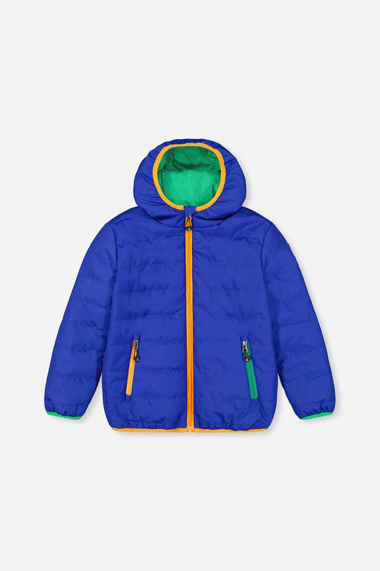 quilted mid-season jacket royal blue