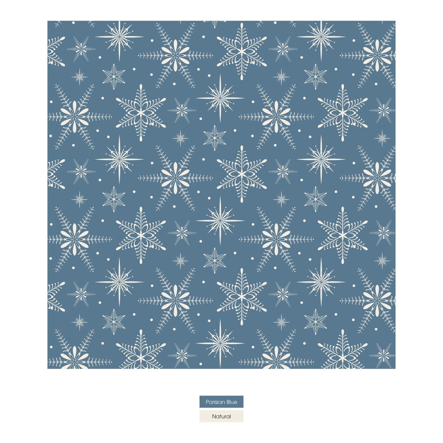 Two Piece Pajama Set - Parisian Blue Snowflakes