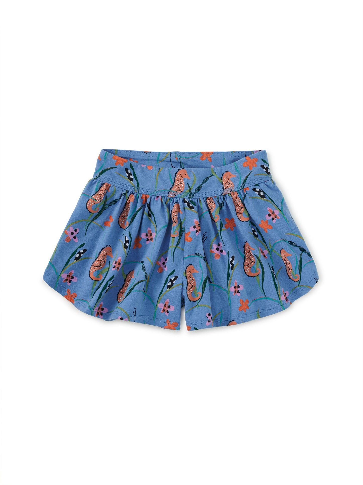 Sporty Petal Shorts - Seahorse Botanical