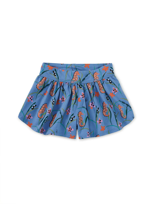 Sporty Petal Shorts - Seahorse Botanical