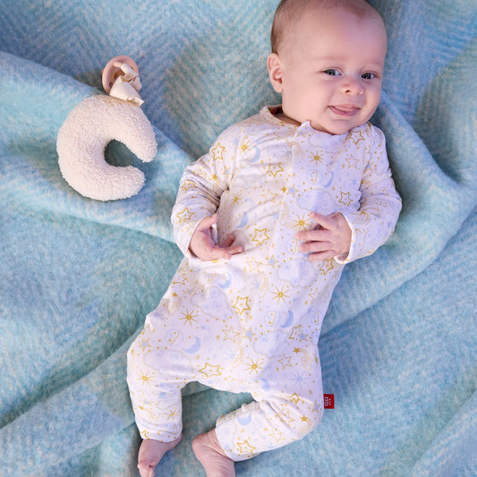 Magnetic Convertible Coverall - Star Signs Blue