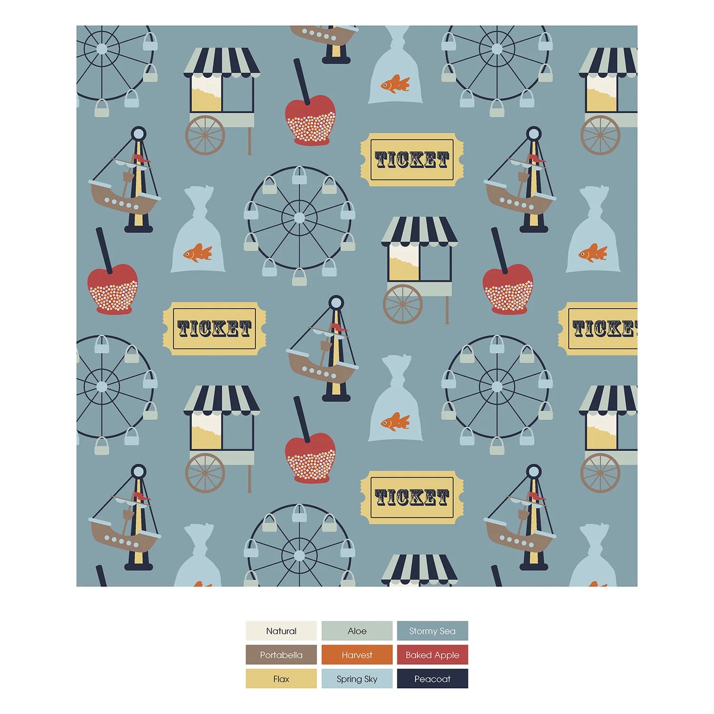 Footie with Zipper - Stormy Sea Fall Fair