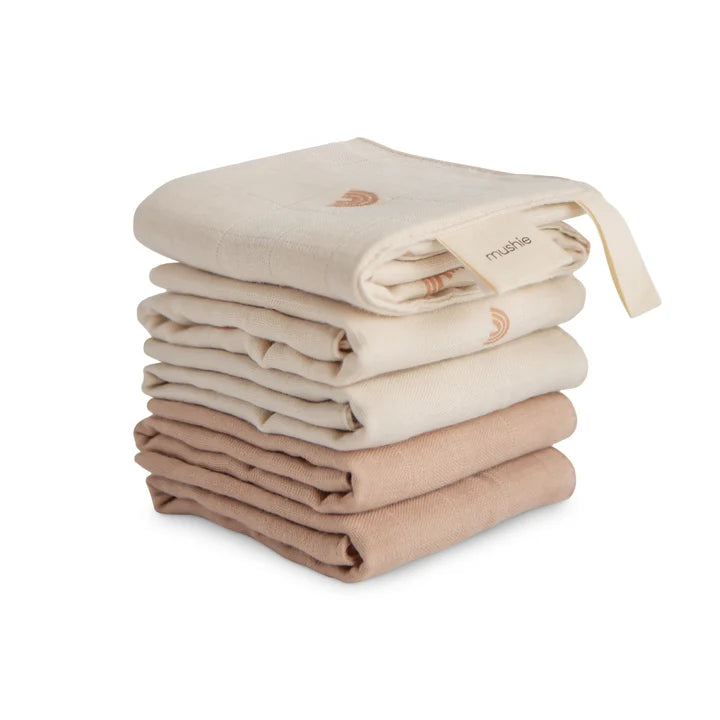 Muslin Cotton Washcloth 5-Pack