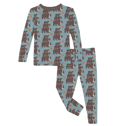 Long-Sleeve Two Piece Pajama Set - Stormy Sea Three Naughty Bears