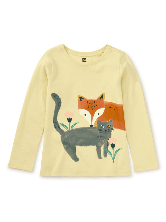 Cat and Fox Double Sided Tee - Hay