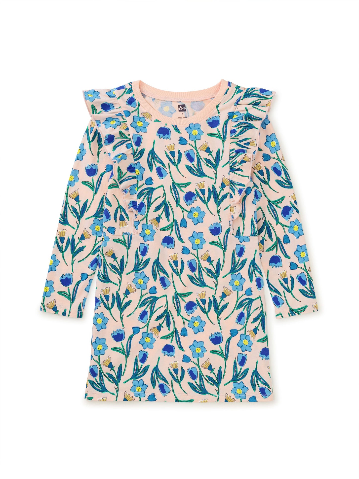 Ruffle Sleeve A-Line Dress - Tulip & Thistle Iznik