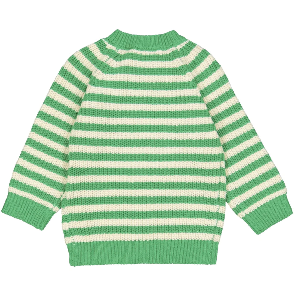 Jilfred Knit Pullover - Bright Green Stripe