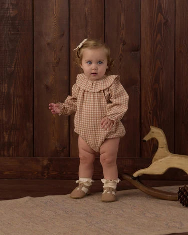 Colette Romper - Fawn Gingham