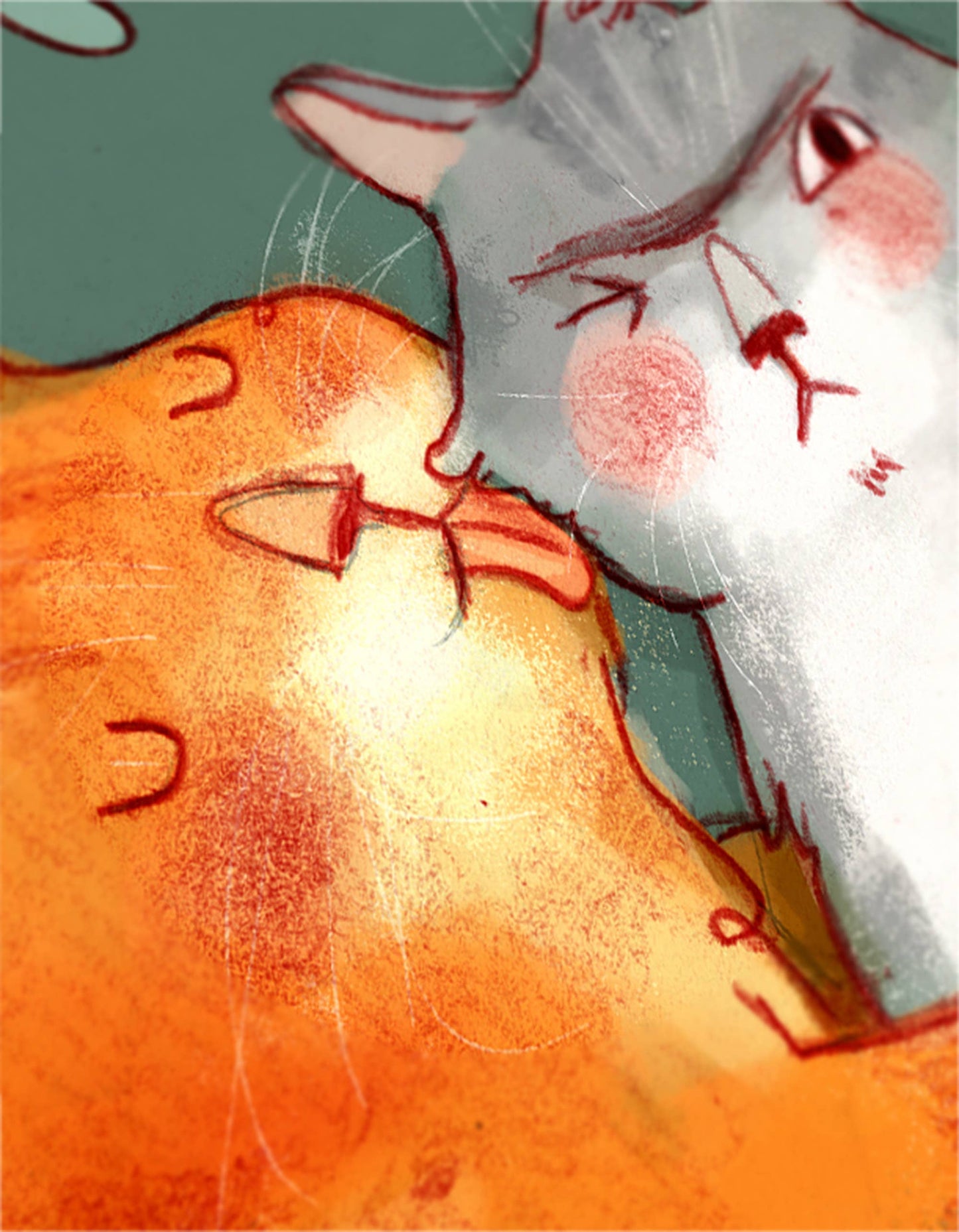 UNDER THE MISTLETOE Christmas Card