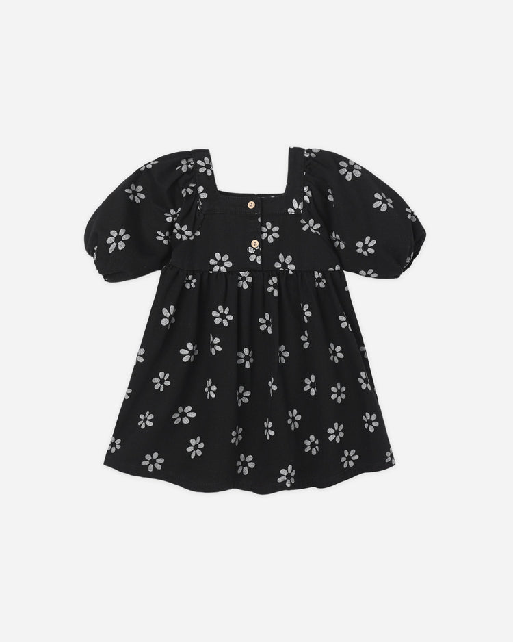 Gretta Babydoll Dress Black Daisy