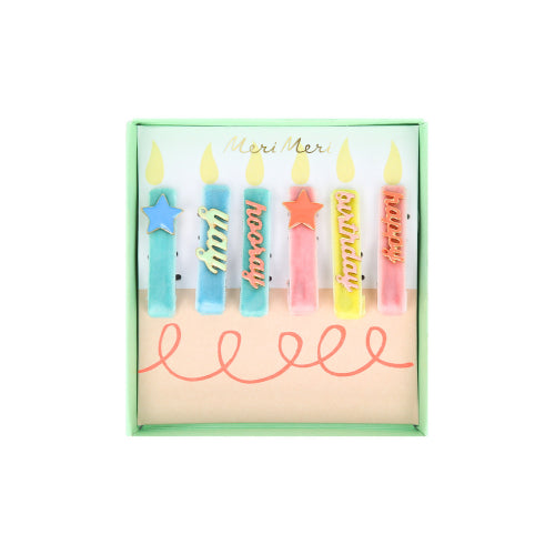 Happy Birthday Enamel Hair Clips