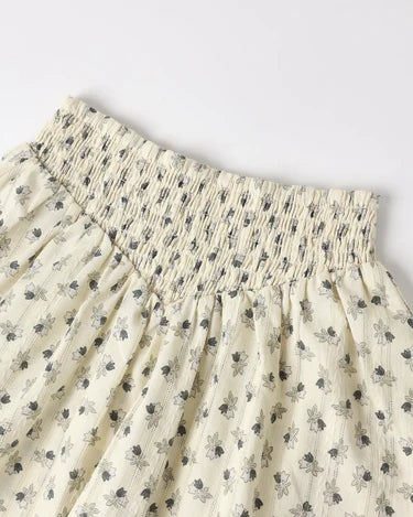 Smocked V Mini Skirt -nVintage Fleur