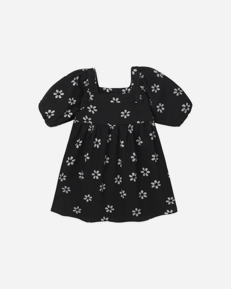 Gretta Babydoll Dress Black Daisy