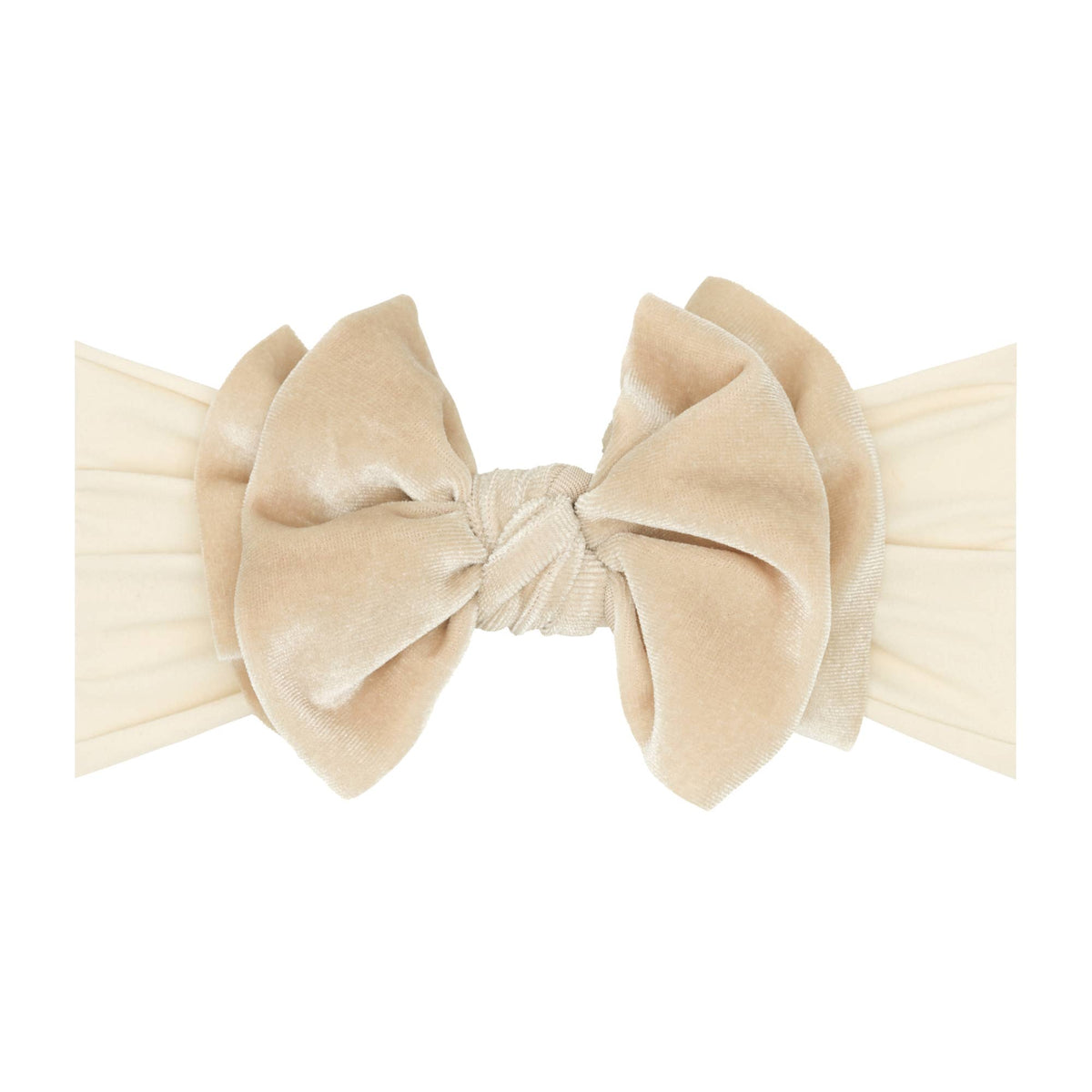 Soft Nylon Headband With Velvet Bow
