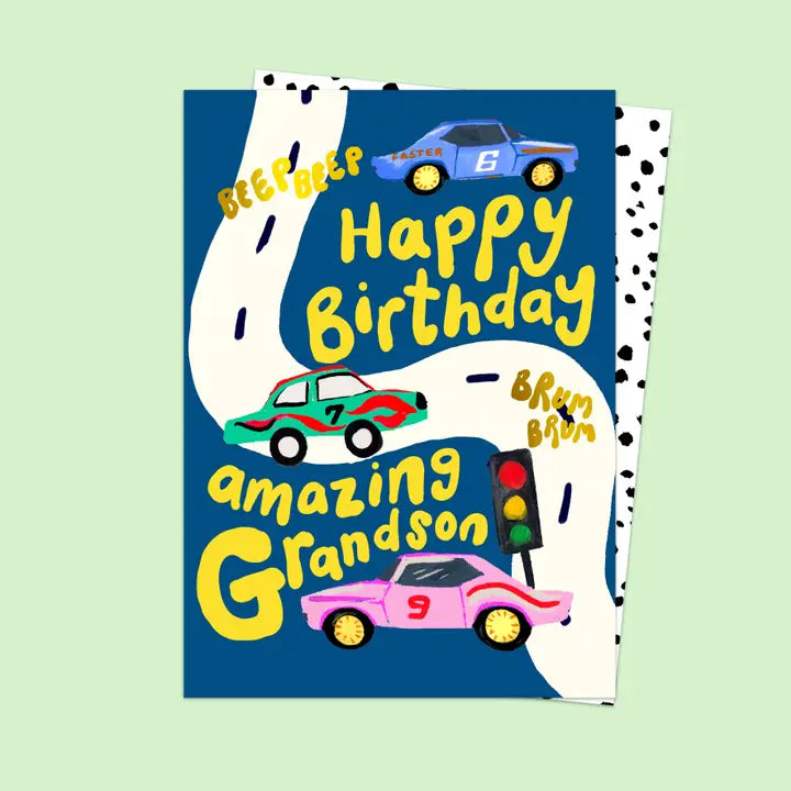 Racing Card Grandson Birthday