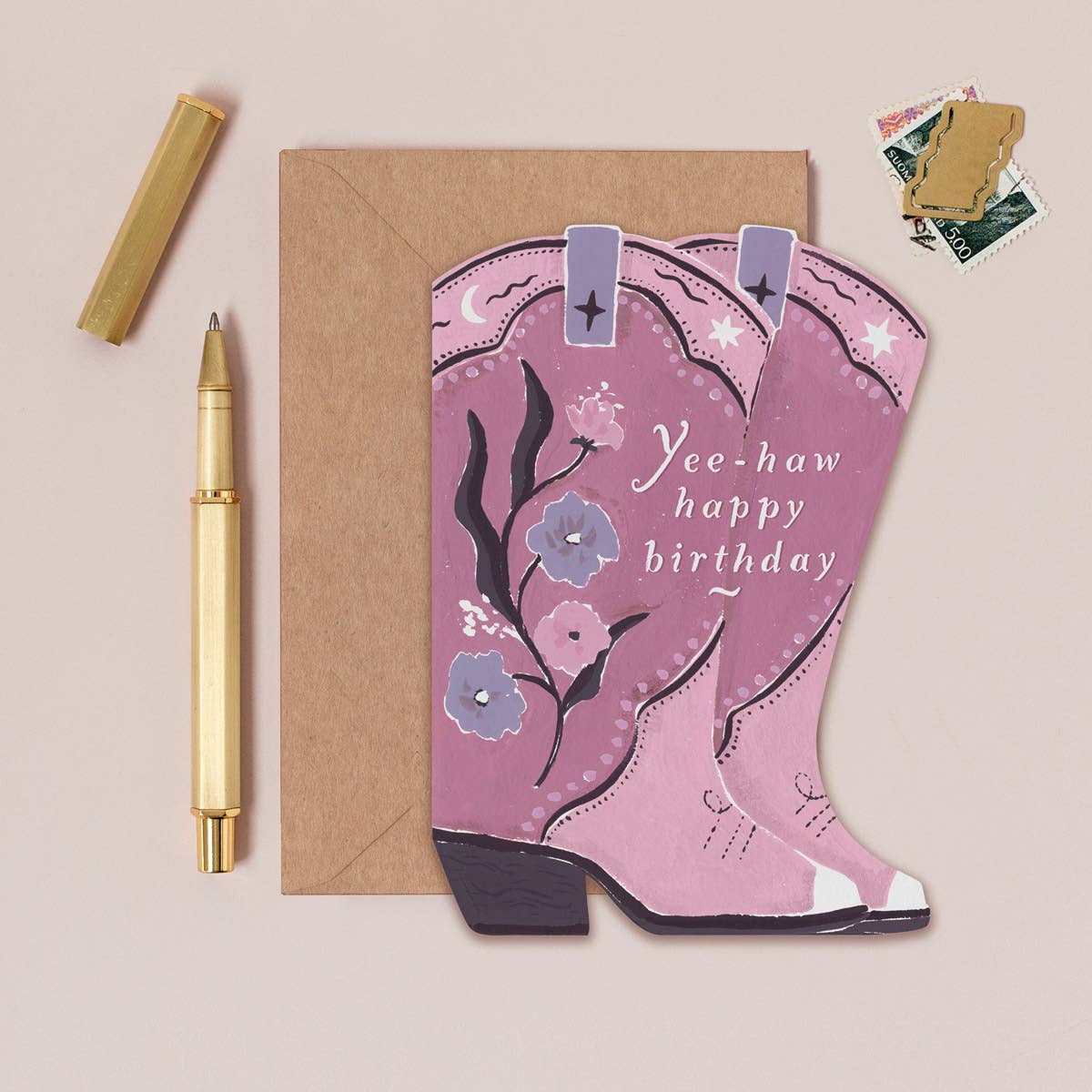 Cowboy Boots Birthday Card