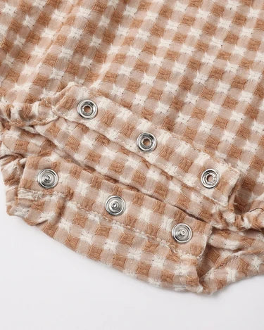 Colette Romper - Fawn Gingham
