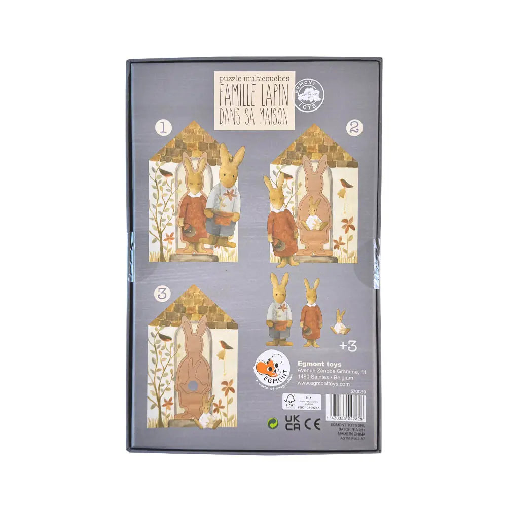 Rabbit Family Multi-Layered Puzzle