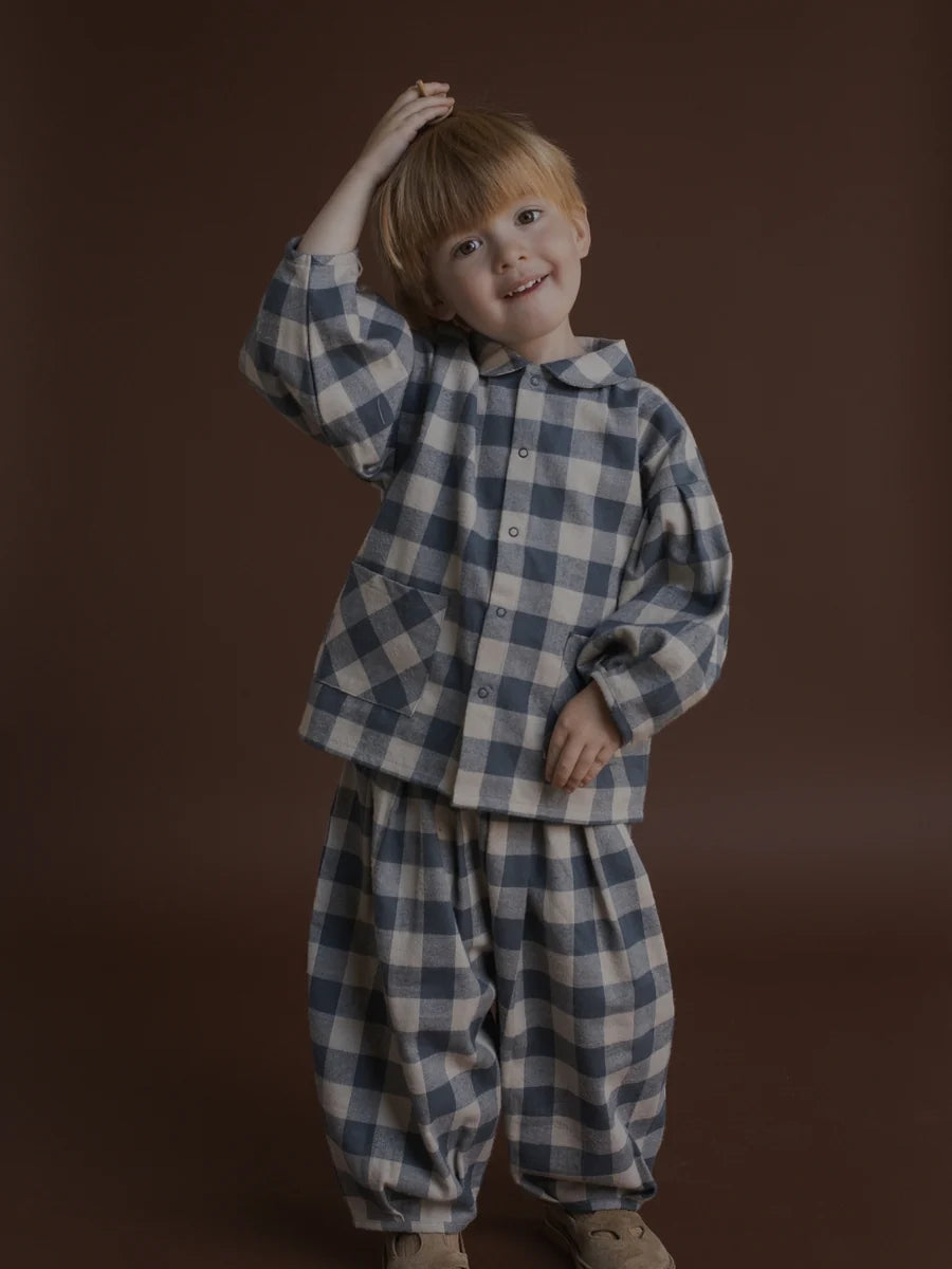 FOG BLUE GINGHAM LODGE SHIRT