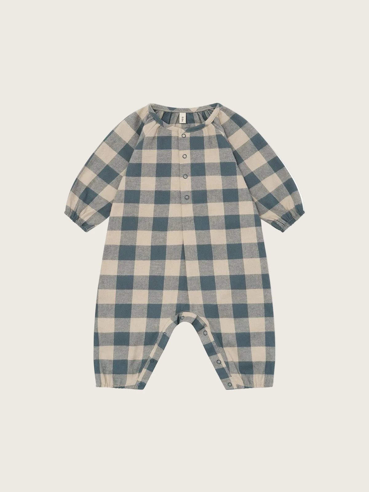 Fog Blue Gingham Onesie