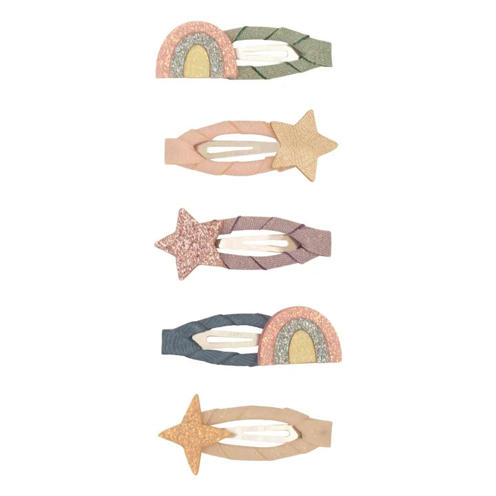 Rainbow + Star Mini Clips