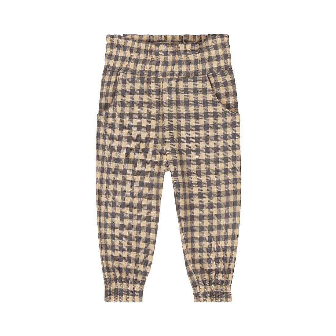 Plaid Trousers - Dark Sand